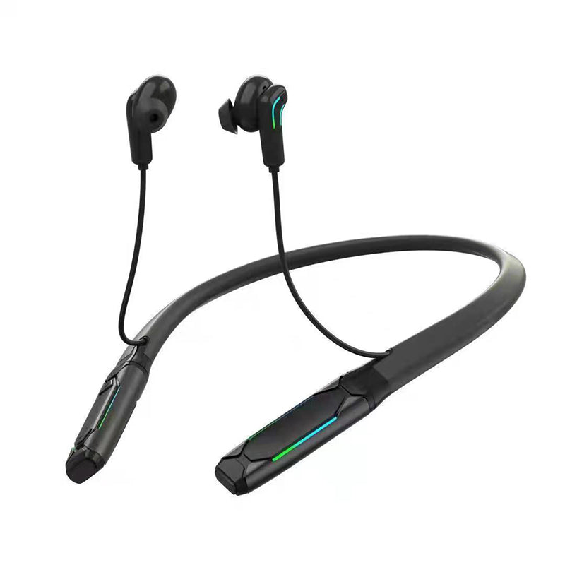 A55 Stereo Sound Wireless Earphone Neckband Bluetooth 5.1 Headset Gaming Headphone with Colorful Light Crystal-Clear Voice ENC Noise Cancelling Mic A55 Stereo Sound Wireless Earphone Neckband Bluetooth 5.1 Headset Gaming Headphone with Colorful Light Crystal-Clear Voice ENC Noise Cancelling Mic